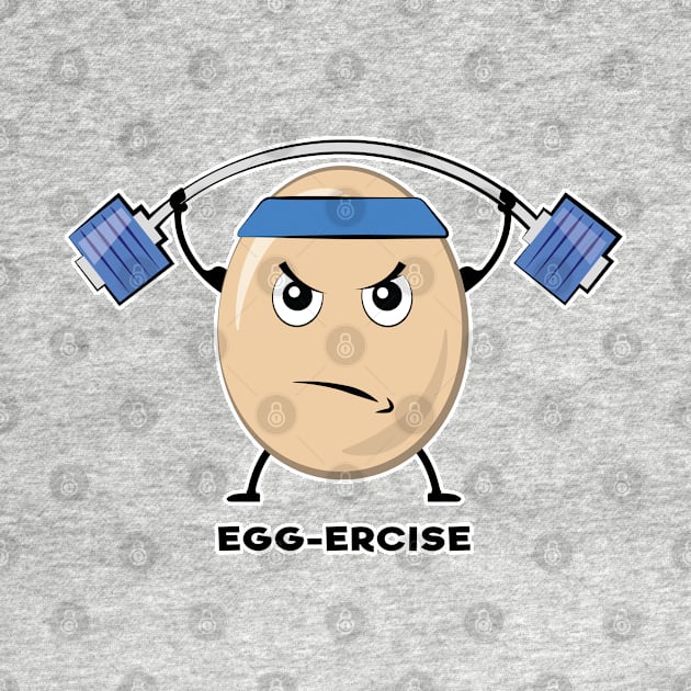 Egg-ercise - Funny Egg Pun by DesignWood Atelier